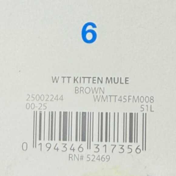 Time and Tru Women's Studded Kitten Heel Brown Mules Shoes Size 6 NWOB - Picture 11 of 12